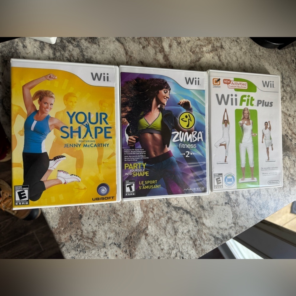 Wii fitness game bundle: Your Shape, Zumba Fitness 2, and WiiFit Plus Nintendo
